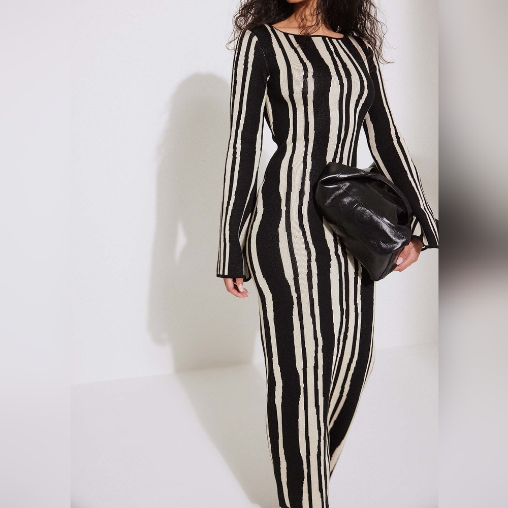 NA-KD Wide Sleeve Knitted Dress